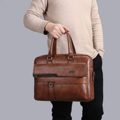 men’s pu leather business bag – premium laptop & office shoulder bag