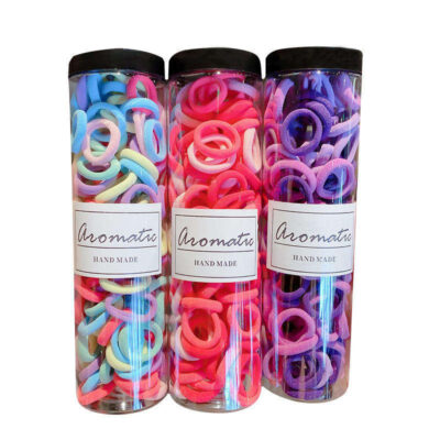 colorful high elastic hair bands for girls | soft towel ponytail rings | no damage rubber bands for daily use