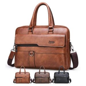 men’s pu leather business bag – premium laptop & office shoulder bag