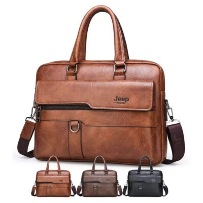 men’s pu leather business bag – premium laptop & office shoulder bag