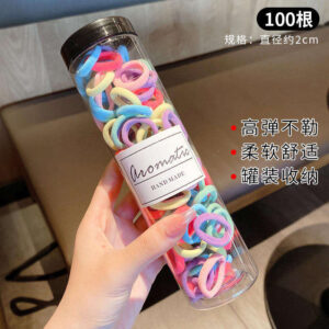 colorful high elastic hair bands for girls | soft towel ponytail rings | no damage rubber bands for daily use