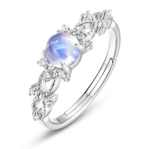 🌙 moonveil aurora 925 moonstone ring (copy)