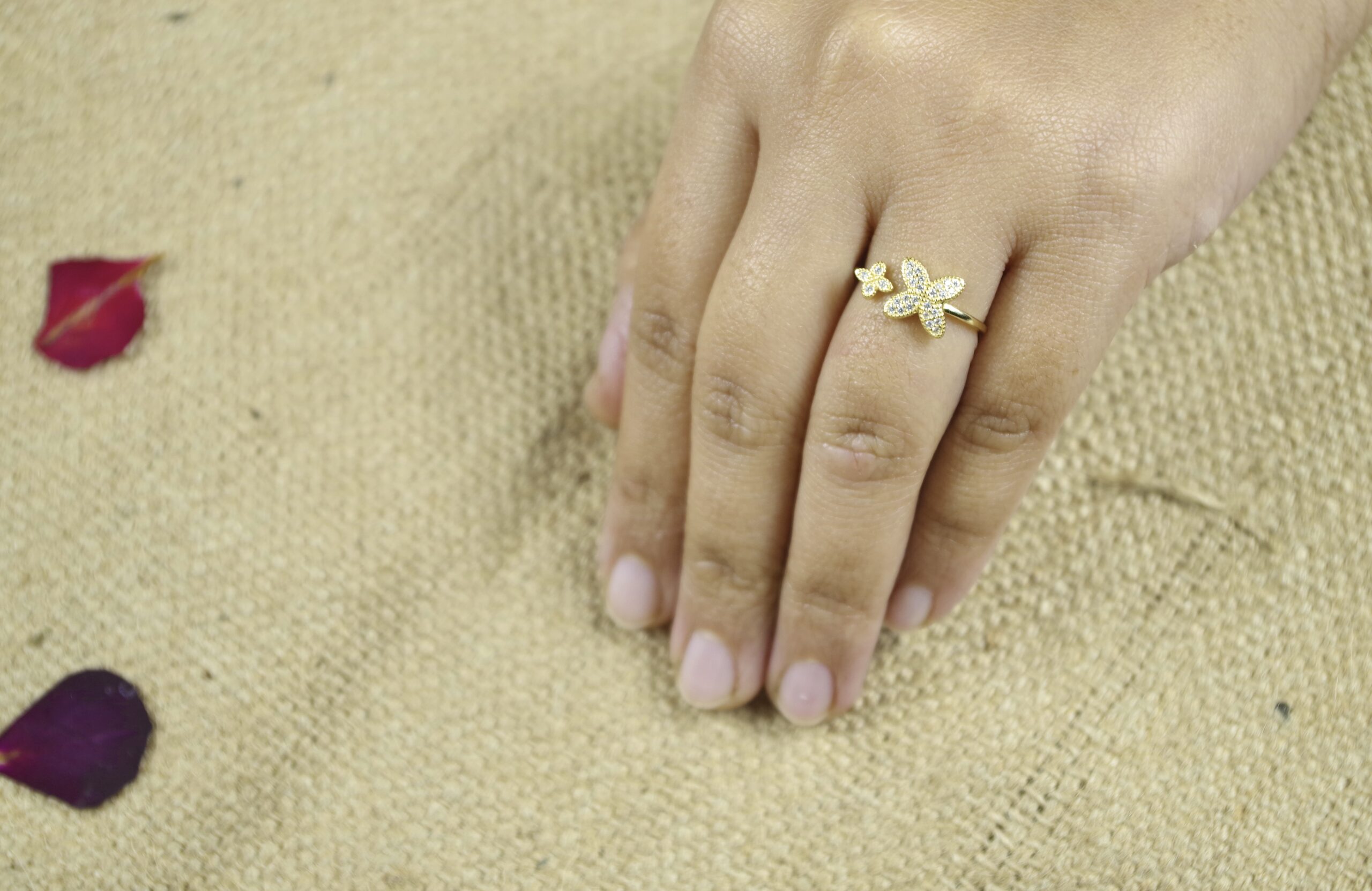 925 sterling silver 18k golden petal 925 sterling silver 18k golden petal