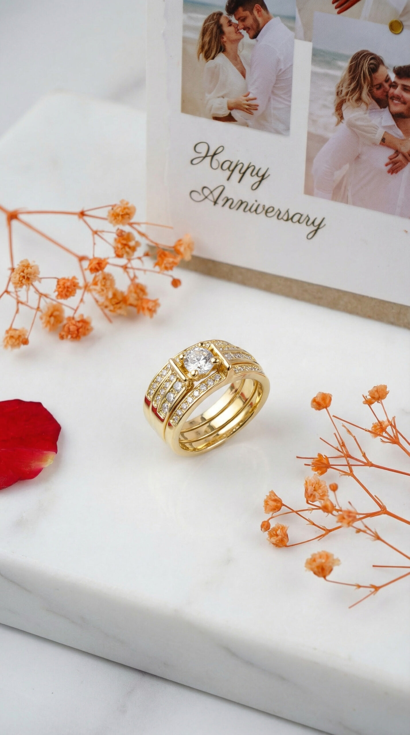 blush royale halo ring