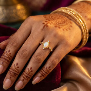 moonlit blossom opal ring – a glow of elegance in every moment