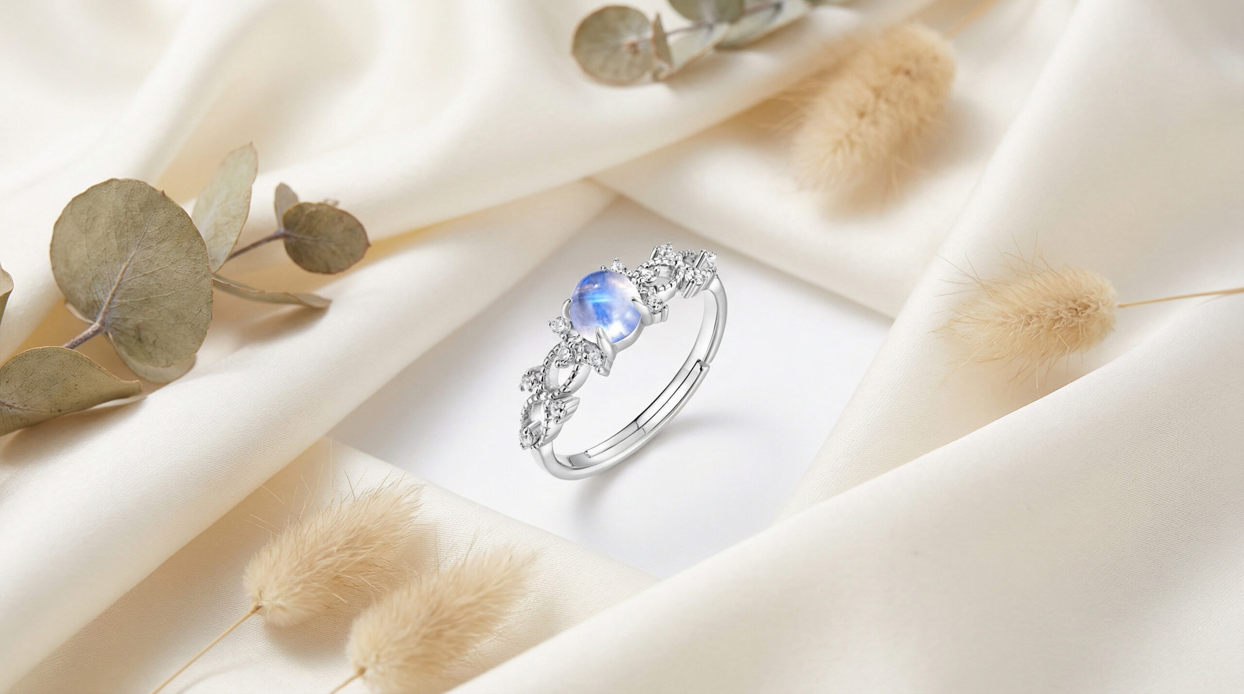 moonveil aurora — 925 silver moonstone ring moonveil aurora — 925 silver moonstone ring