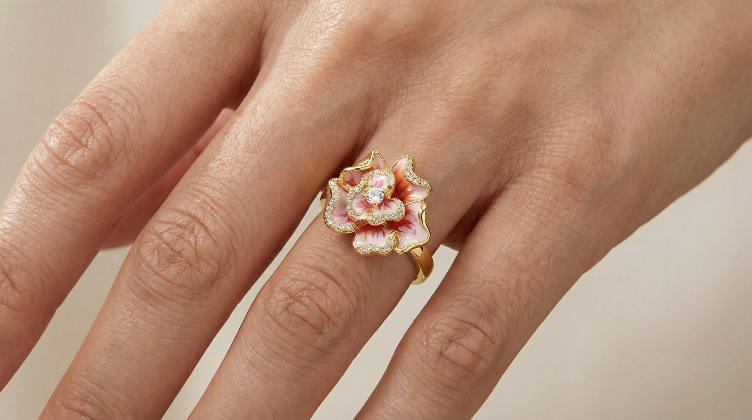rosé bloom embrace ring