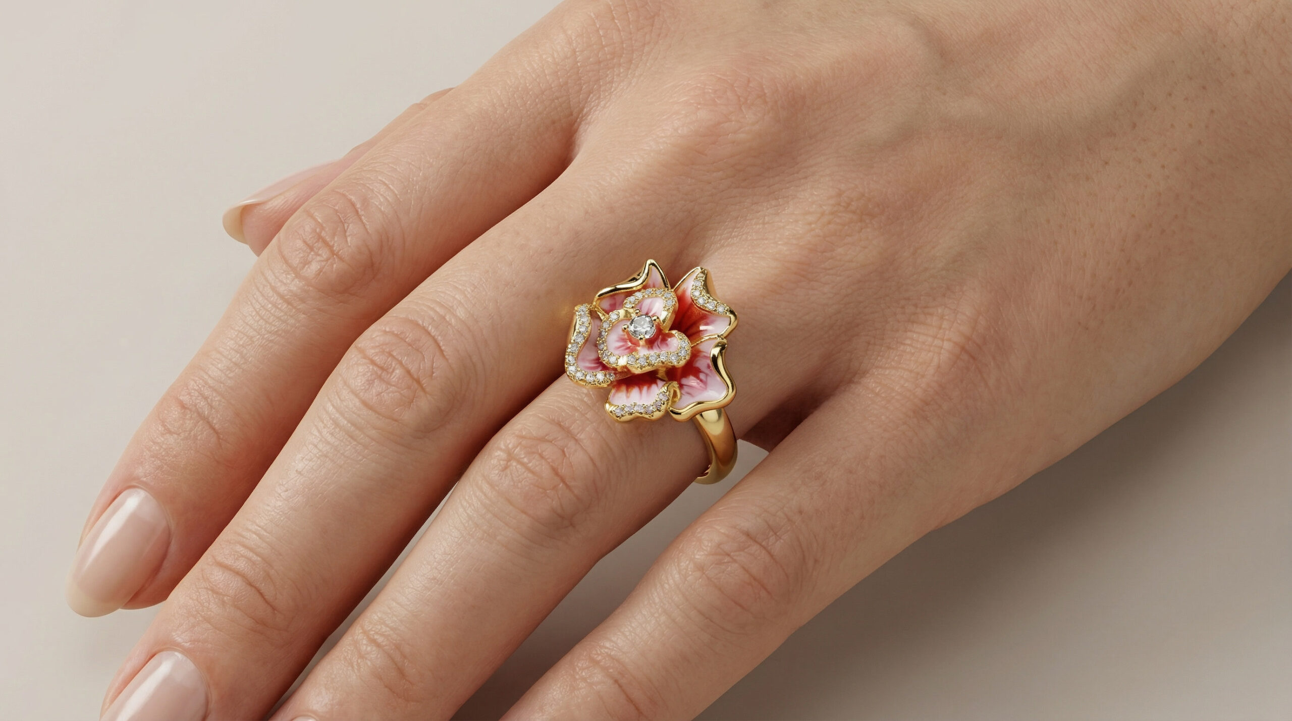 rosé bloom embrace ring
