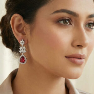 aurora teardrop sparkle earrings – rose gold plated geometric zircon drops (copy)