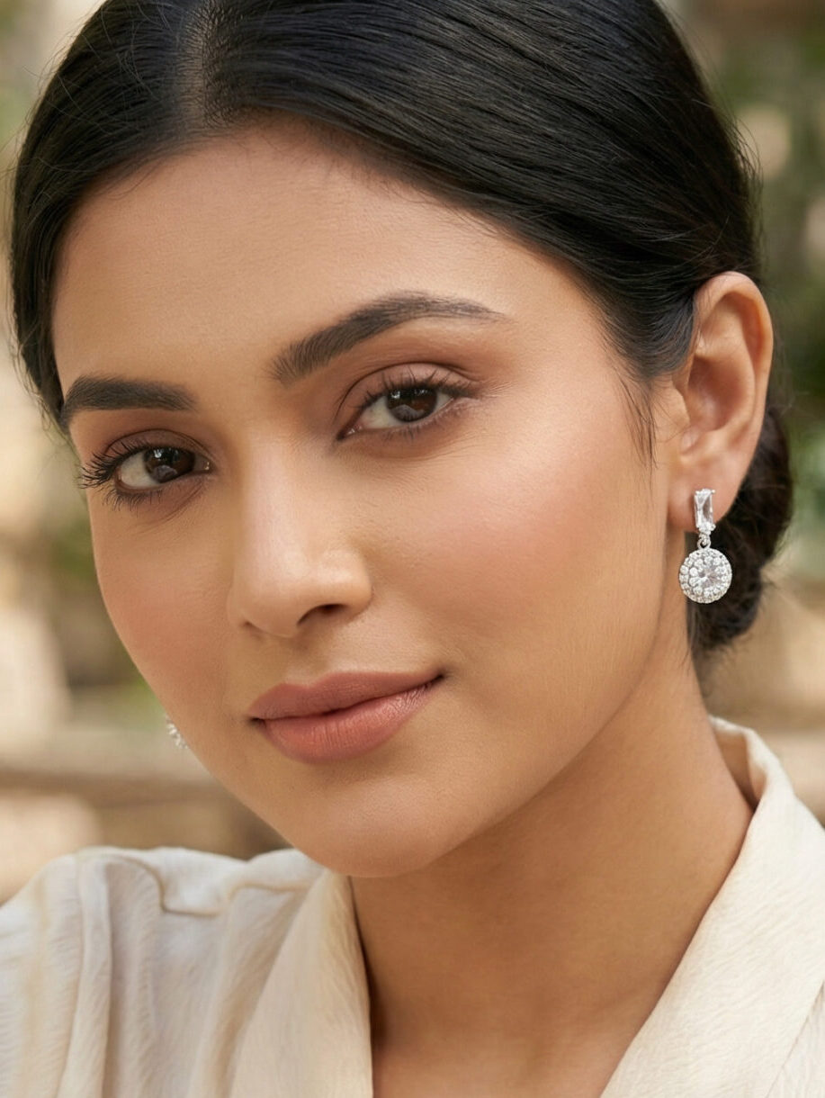 halo spark stud earrings – platinum plated 3a zircon elegance halo spark stud earrings – platinum plated 3a zircon elegance