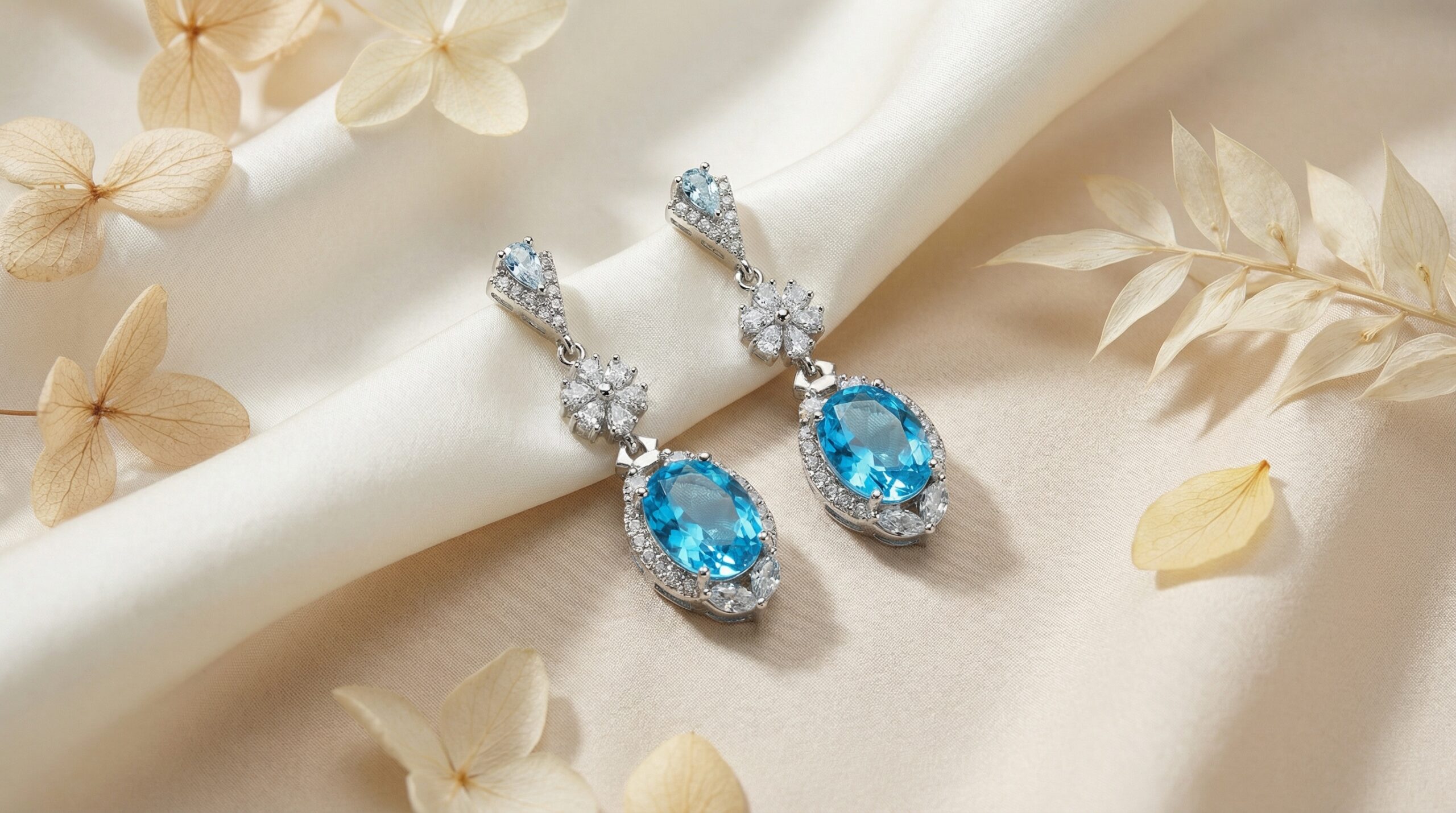 aurora bloom multicolor zircon drop earrings – 18k gold plated luxury sparkle