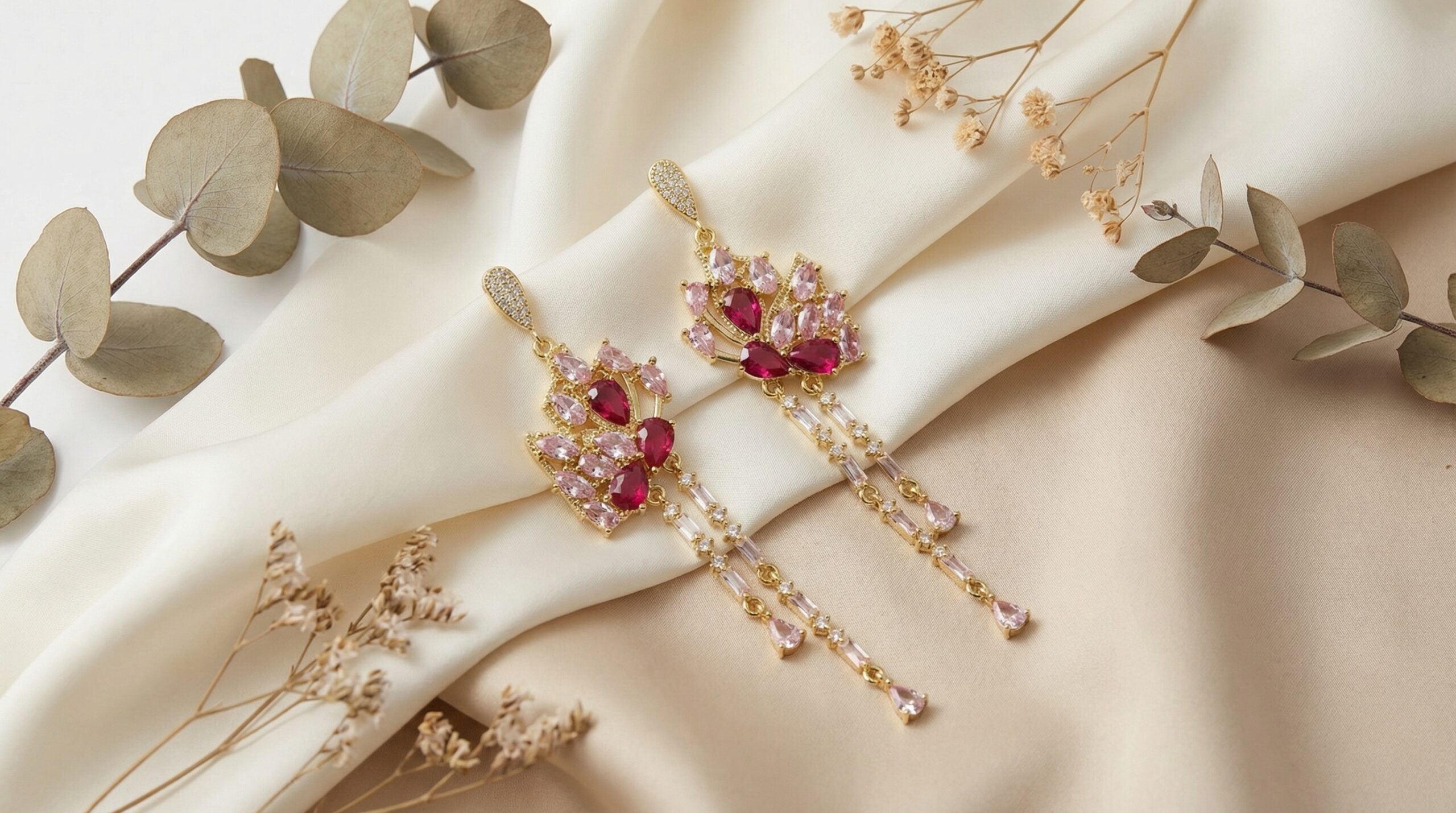 aurora bloom multicolor zircon drop earrings – 18k gold plated luxury sparkle aurora bloom multicolor zircon drop earrings – 18k gold plated luxury sparkle