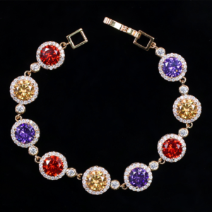 celestia glow 8mm multicolor zircon tennis bracelet