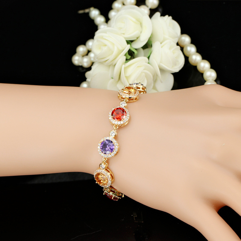 celestia glow multicolor zircon tennis bracelet