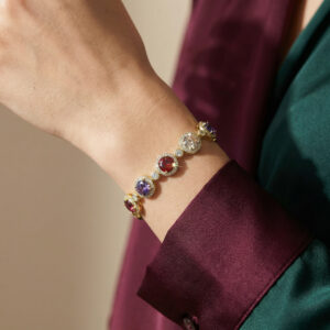 celestia glow 8mm multicolor zircon tennis bracelet