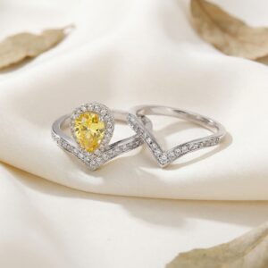 aurora teardrop cluster ring set