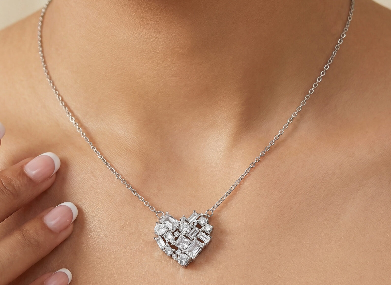 luna spark platinum plated 3a zircon heart necklace – elegant silver charm for women luna spark platinum plated 3a zircon heart necklace – elegant silver charm for women